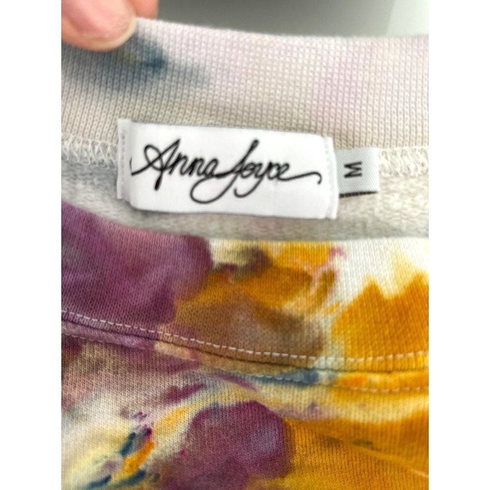 Anna Joyce Womens Sweatshirt Size Medium Hand Dyed Pure Cotton Handmade Portland - Picture 4 of 8